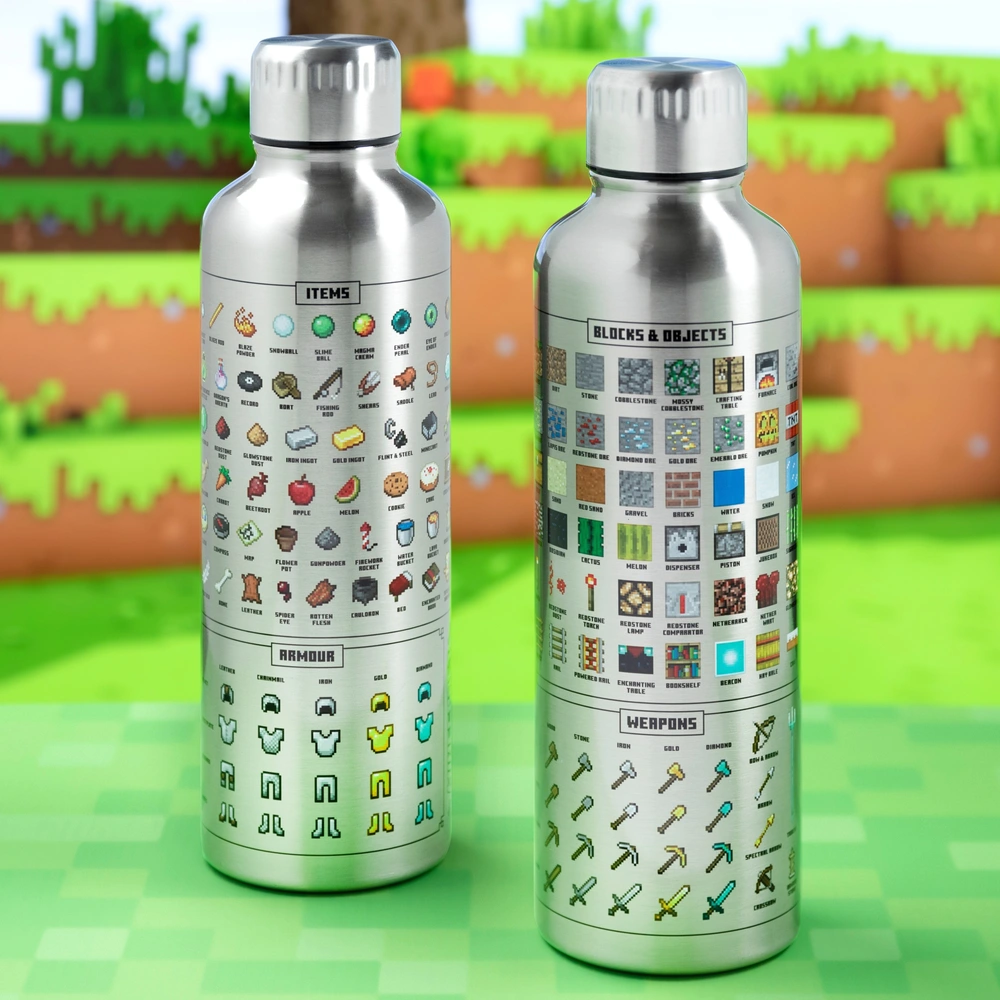 Minecraft Metal Water Bottle Smyths Toys UK