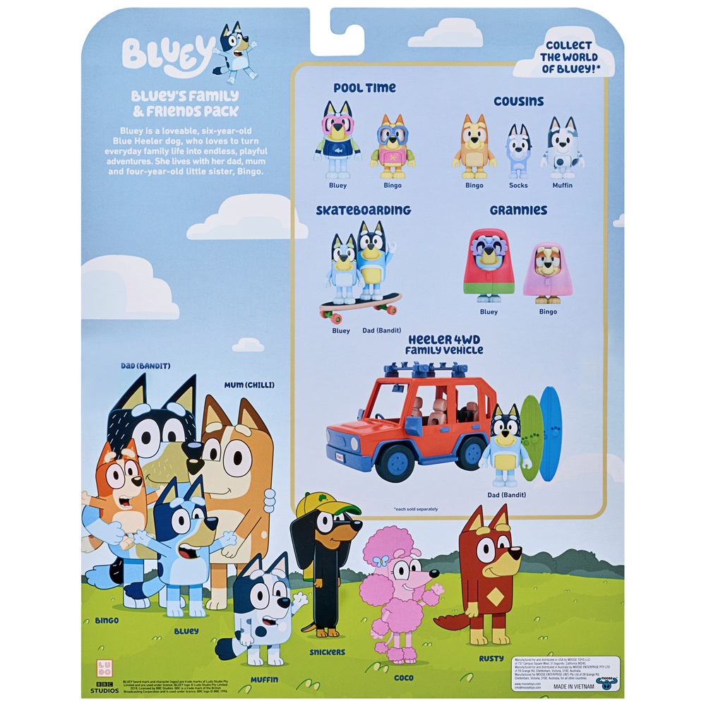 Image comestible Chiots Bluey, personnages