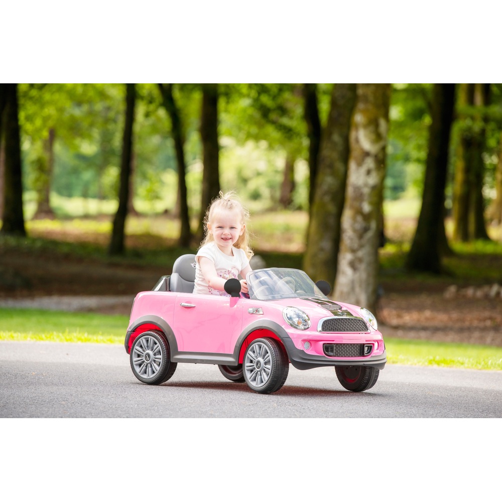 Kinderelektroauto RC Mini Cooper S mit Fernsteuerung und Licht 6 V