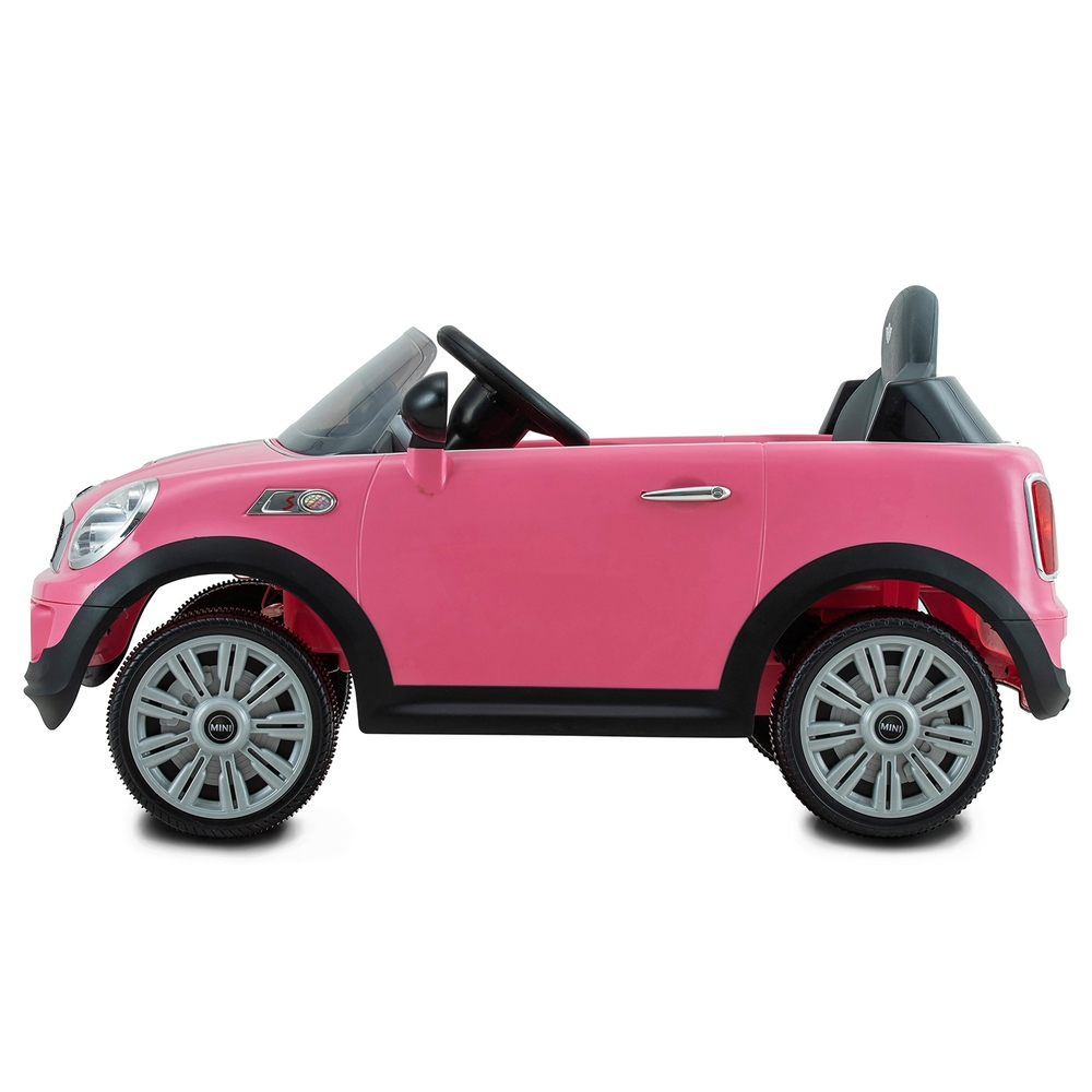 laag wasmiddel nul Elektrische kinderauto RC Mini Cooper S met afstandsbediening en licht 6 V  roze | Smyths Toys Nederland