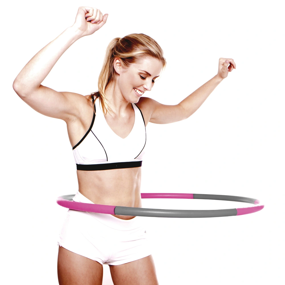 Hula Hoop Fitness Démontable 8 Sections - Avec Mousse De Protection, Ruban à Mesurer Et Serviette - Pour Perte De Poids Et Tonification à Domicile - 5