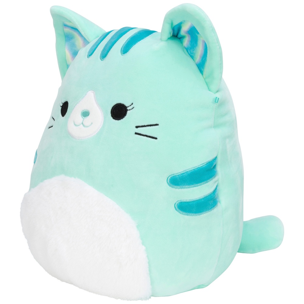 blue cat with bow squishmallow