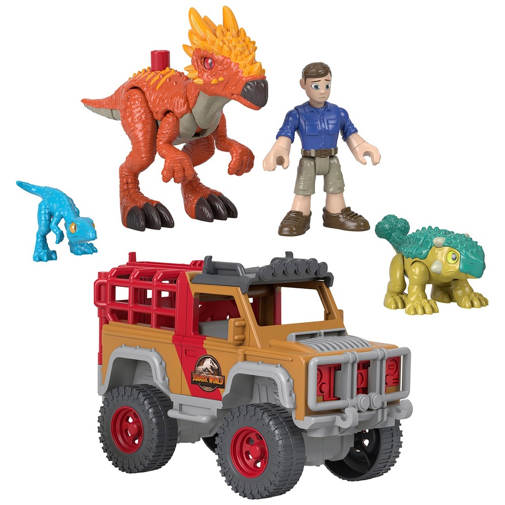 imaginext jurassic world camp cretaceous vehicle