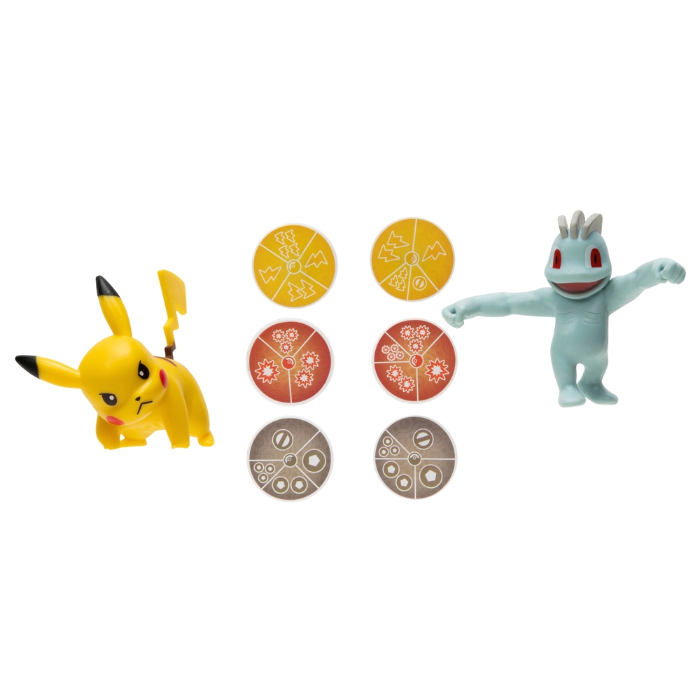 Pokémon Surprise Attack Game Überraschungsangriffspiel Machollo und Pikachu  | Smyths Toys Deutschland