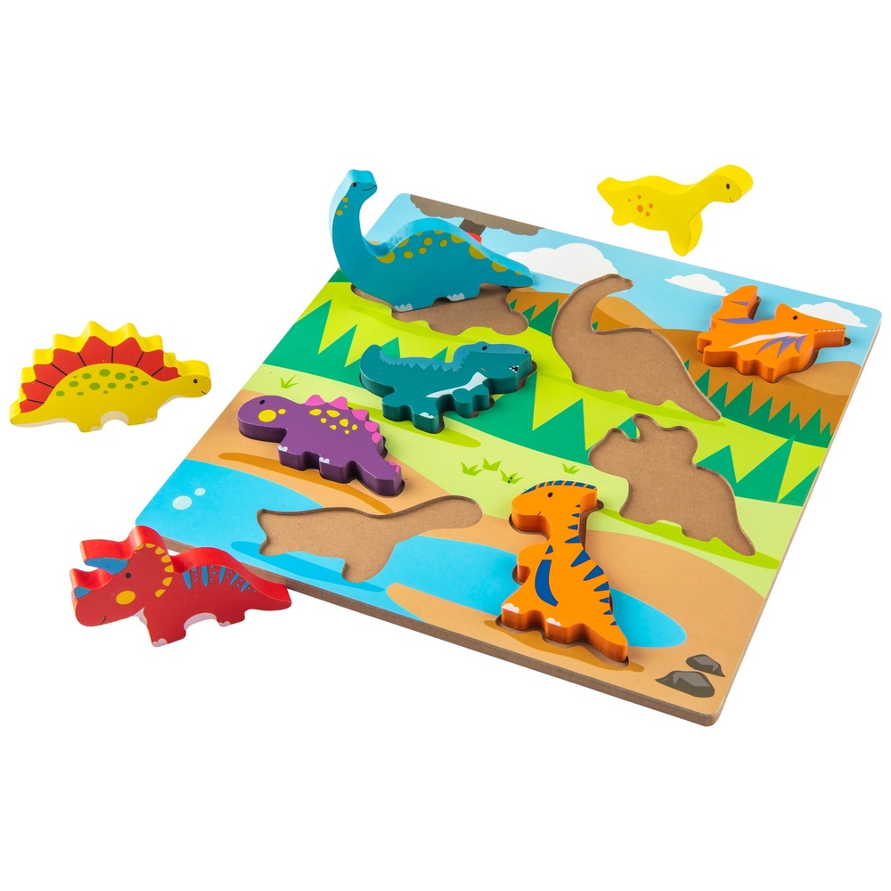 Chunky Wooden Puzzle Dinosaur | Smyths Toys UK