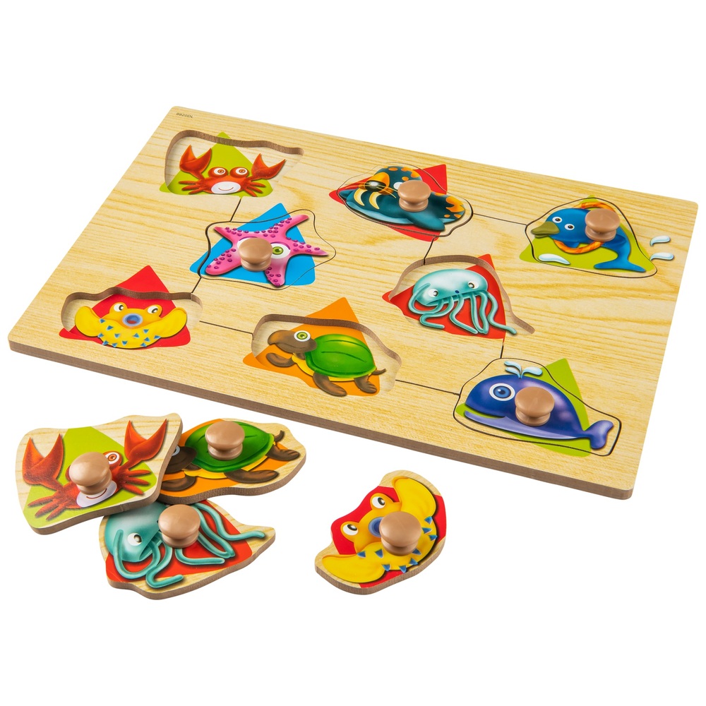 Easy Grab Wooden Puzzle Under the Sea | Smyths Toys UK