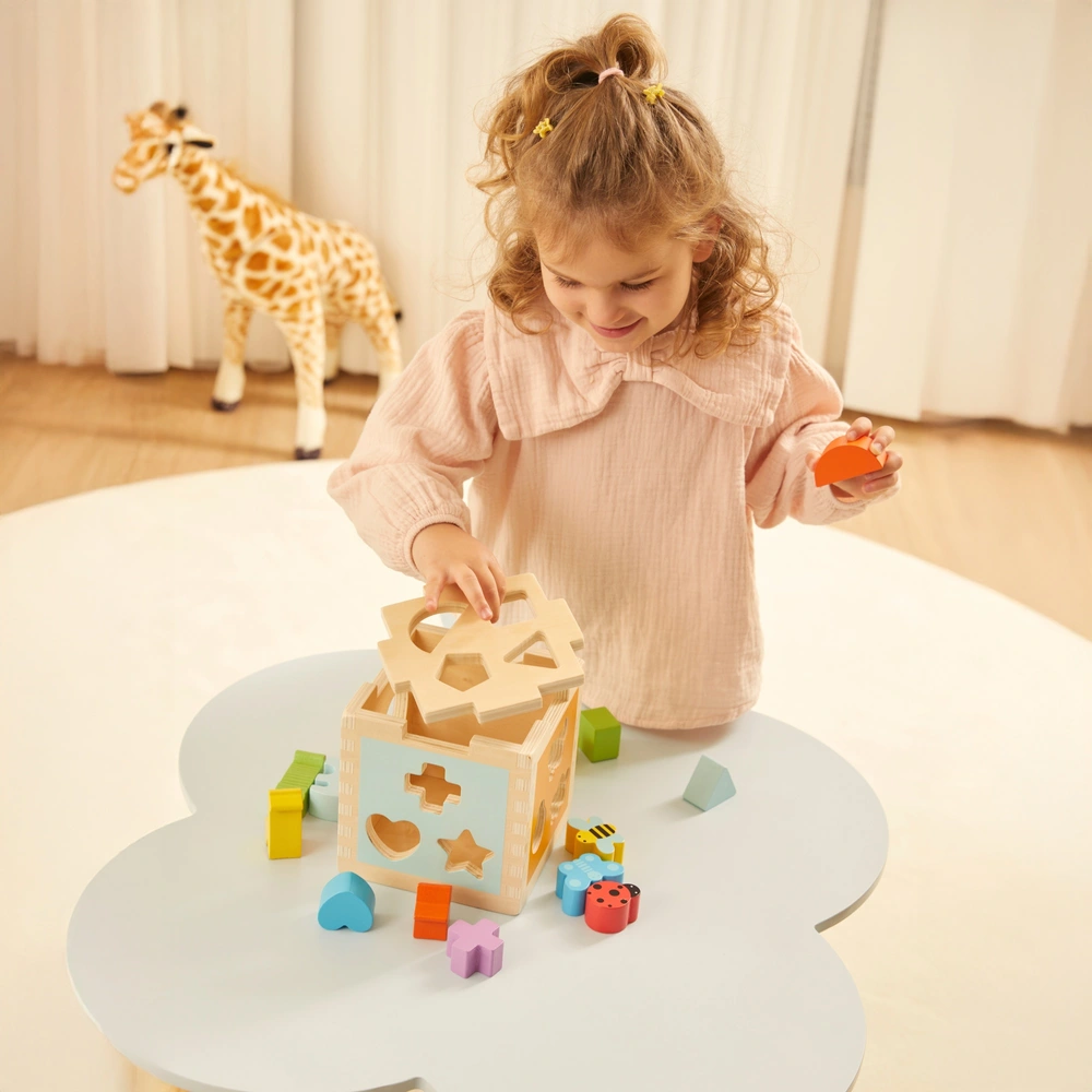 Squirrel Play Wooden Shape Sorting Cube Smyths Toys UK