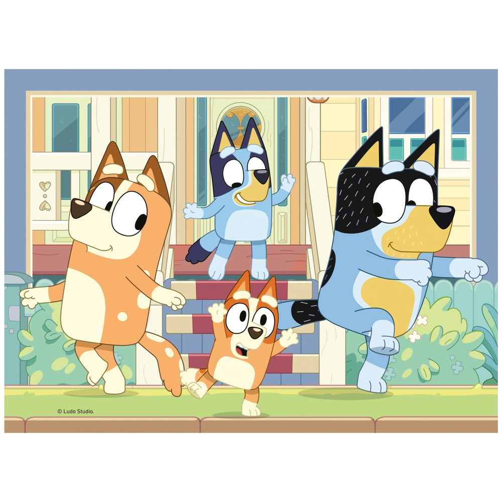 Trefl Bluey Puzzle Für Kinder – 15-teilig, Riesenteile, Mit Malbuch & Spielen