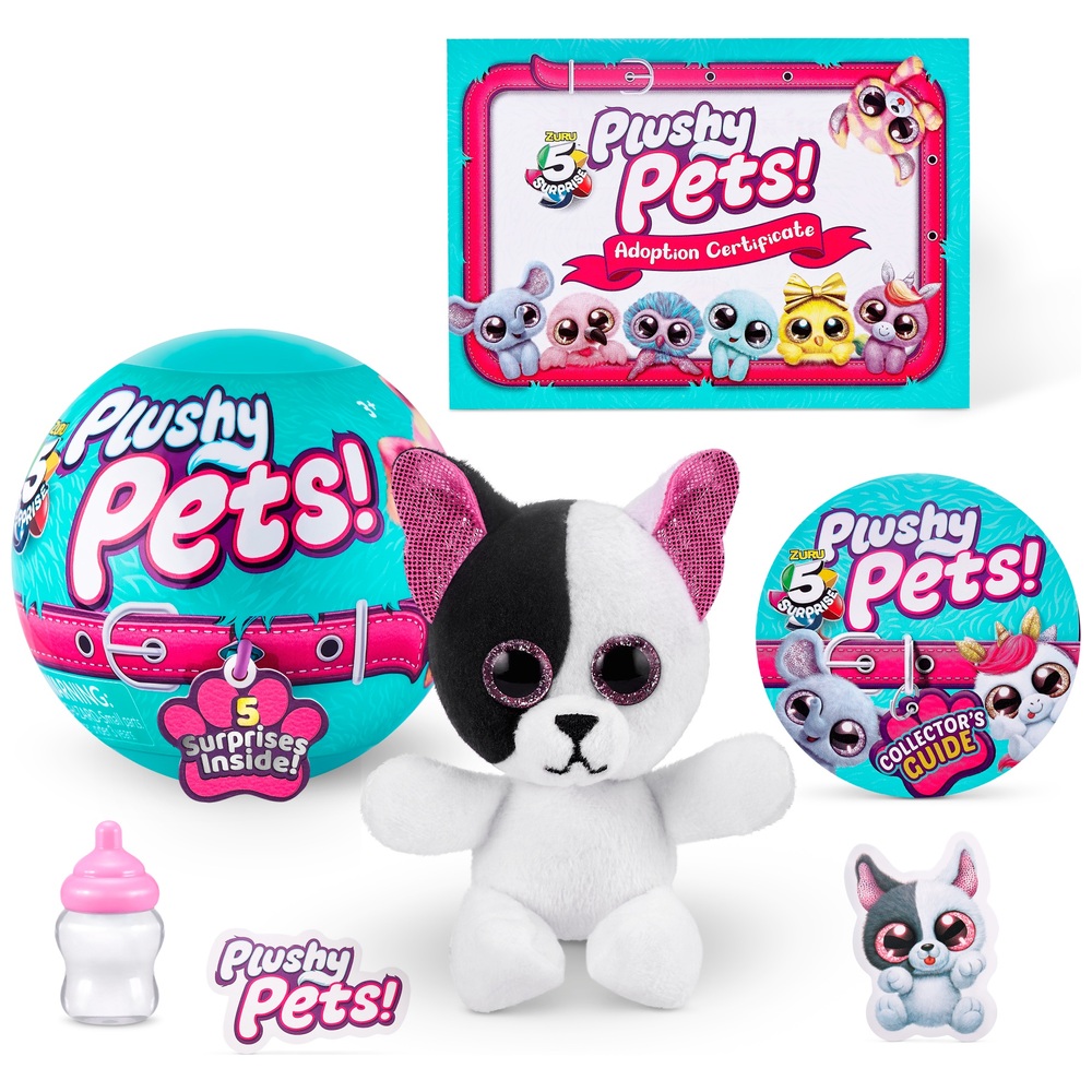 5 Surprise Plushy Pets Series 1 Mystery Collectible Capsule by ZURU ...