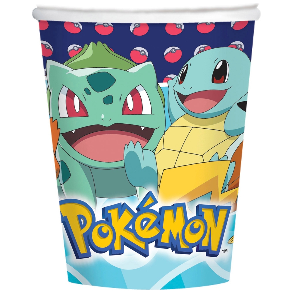 Erfgenaam Aardbei Wonen Pokémon 8 bekers papier 250 ml | Smyths Toys Nederland