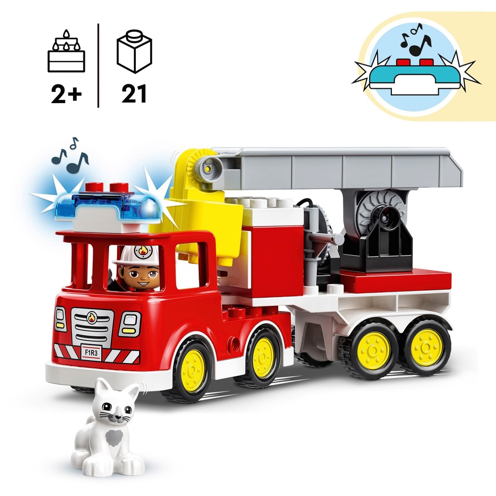 Genealogie Stadium onderdelen LEGO DUPLO 10969 Brandweerwagen set | Smyths Toys Nederland