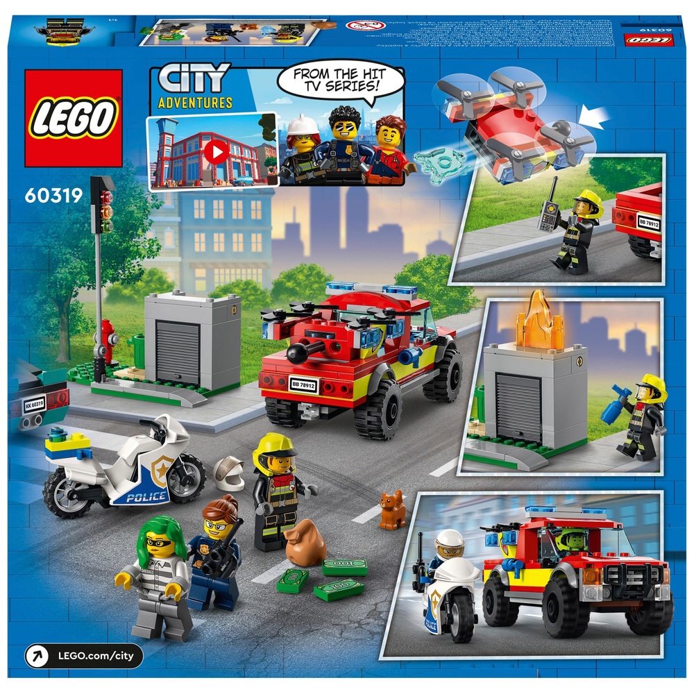 LEGO 60319 City Fire Le Sauvetage des Pompiers et La Course