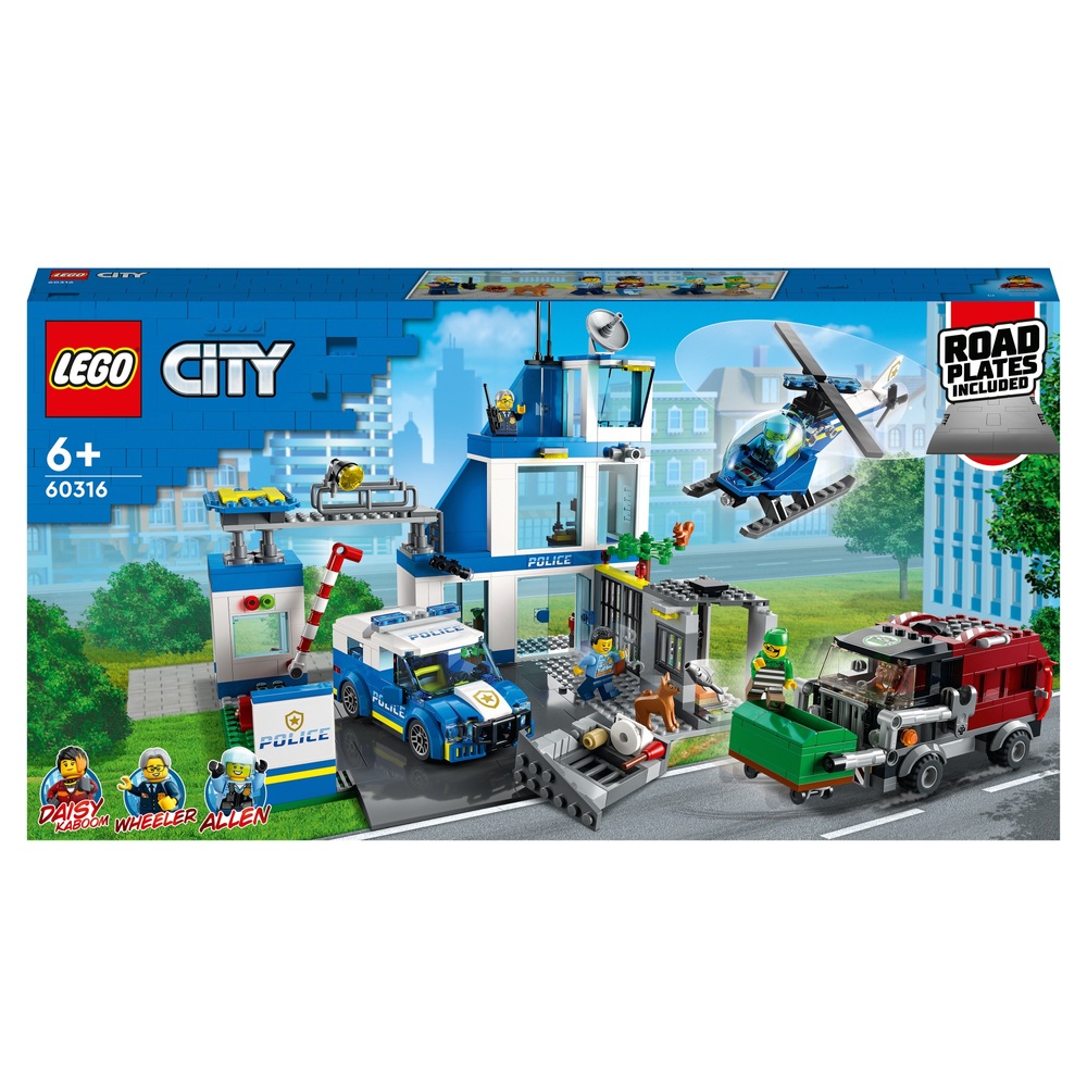 binding brug Behandeling LEGO City 60316 Politiebureau met politieauto en helikopter set | Smyths  Toys Nederland