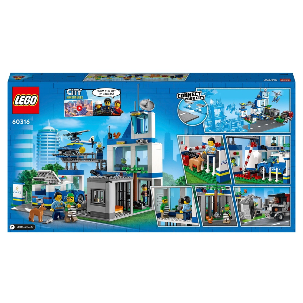 LEGO® City 60316 Le Commissariat de Police, Jouet Hélicoptère, Voiture de  Police, Chien Figurine, Camion Poubelle Jouet - Cdiscount Jeux - Jouets