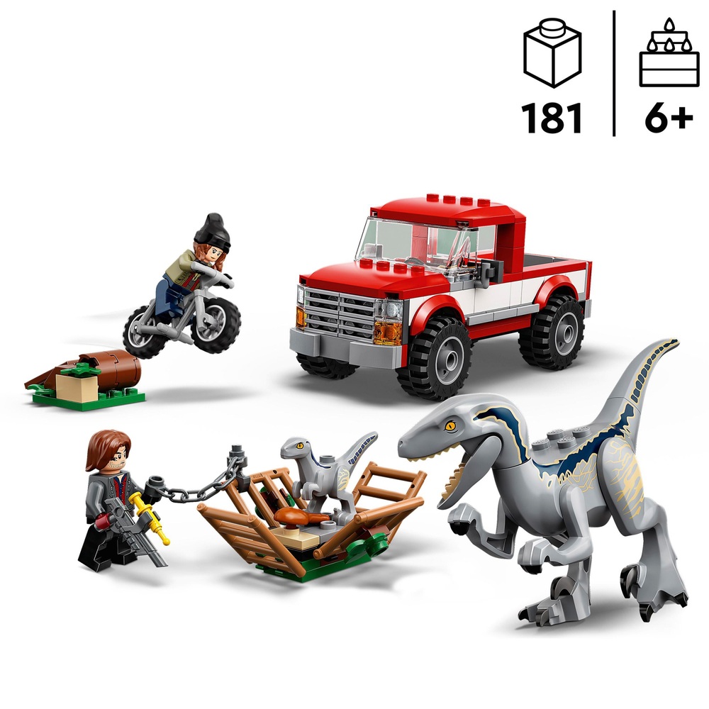 LEGO 76946 Jurassic World Blue & Beta in der Velociraptor-Falle Spielzeugauto