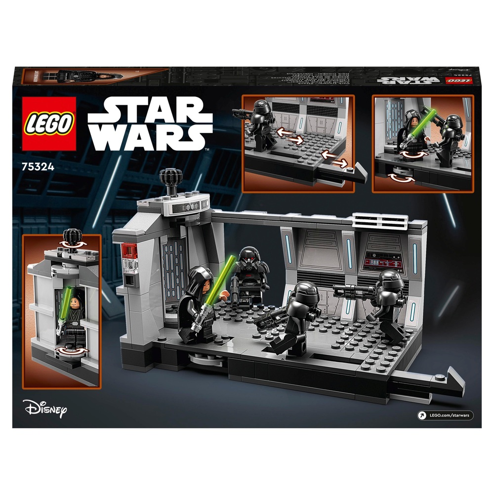 LEGO 75324 Star Wars L'Attaque des Dark Troopers Jouet Mandalorian à Construire avec Minifigure Luke Skywalker et Son Sabre Laser 