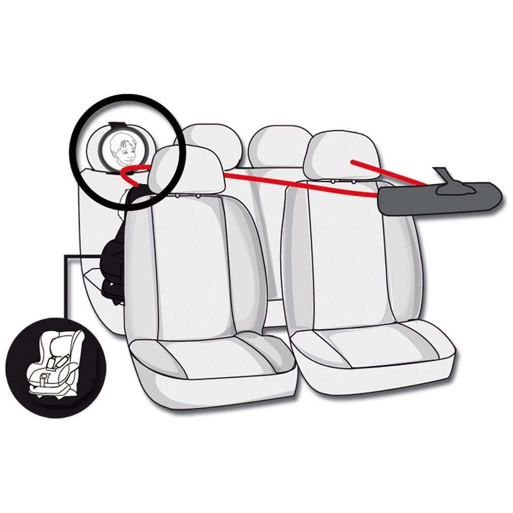 Funbliss Baby Autospiegel Für Rücksitz - 360° Drehbar Für Feste Kopfstützen