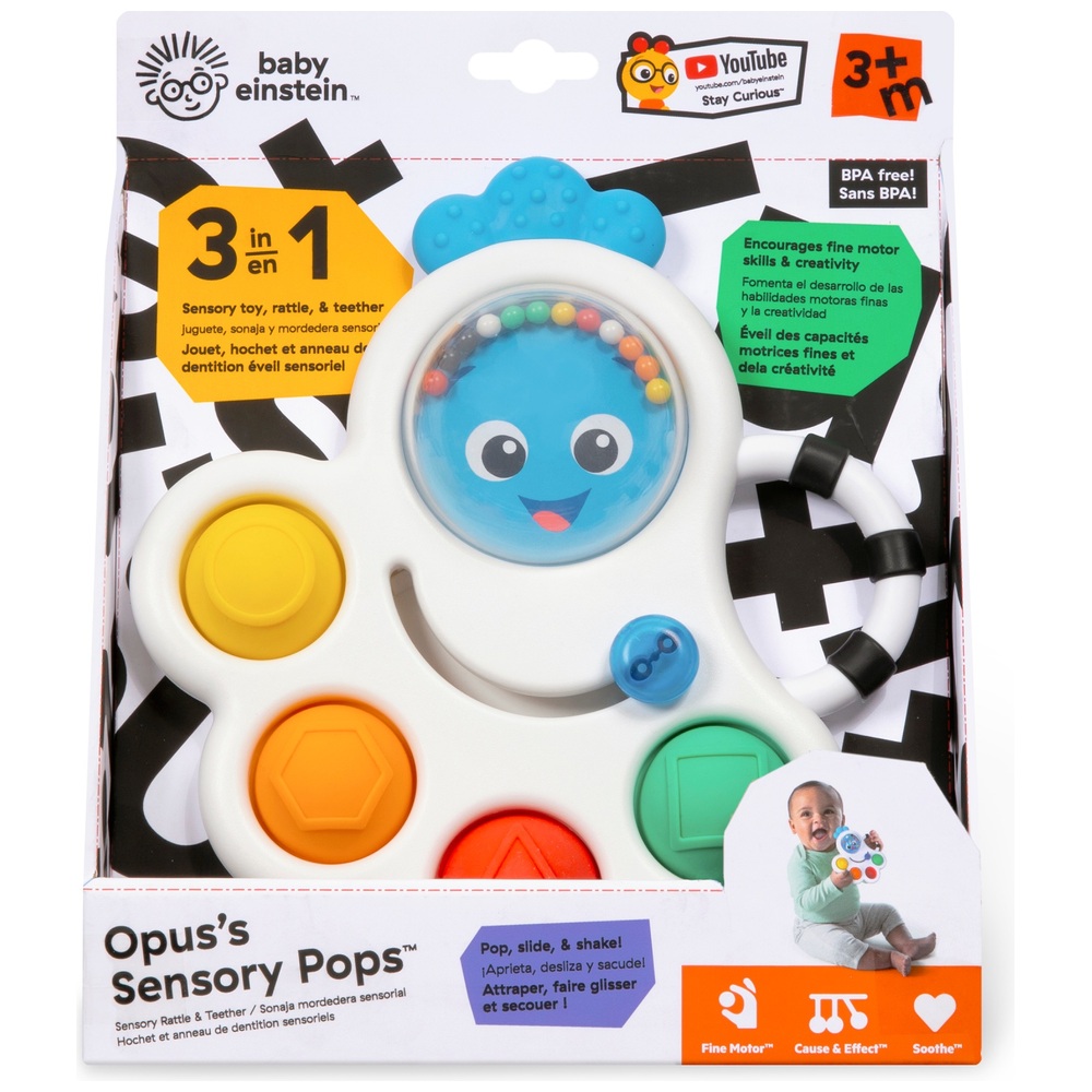Baby Einstein Opus’s Shape Pops Sensory Rattle Teether Smyths Toys UK