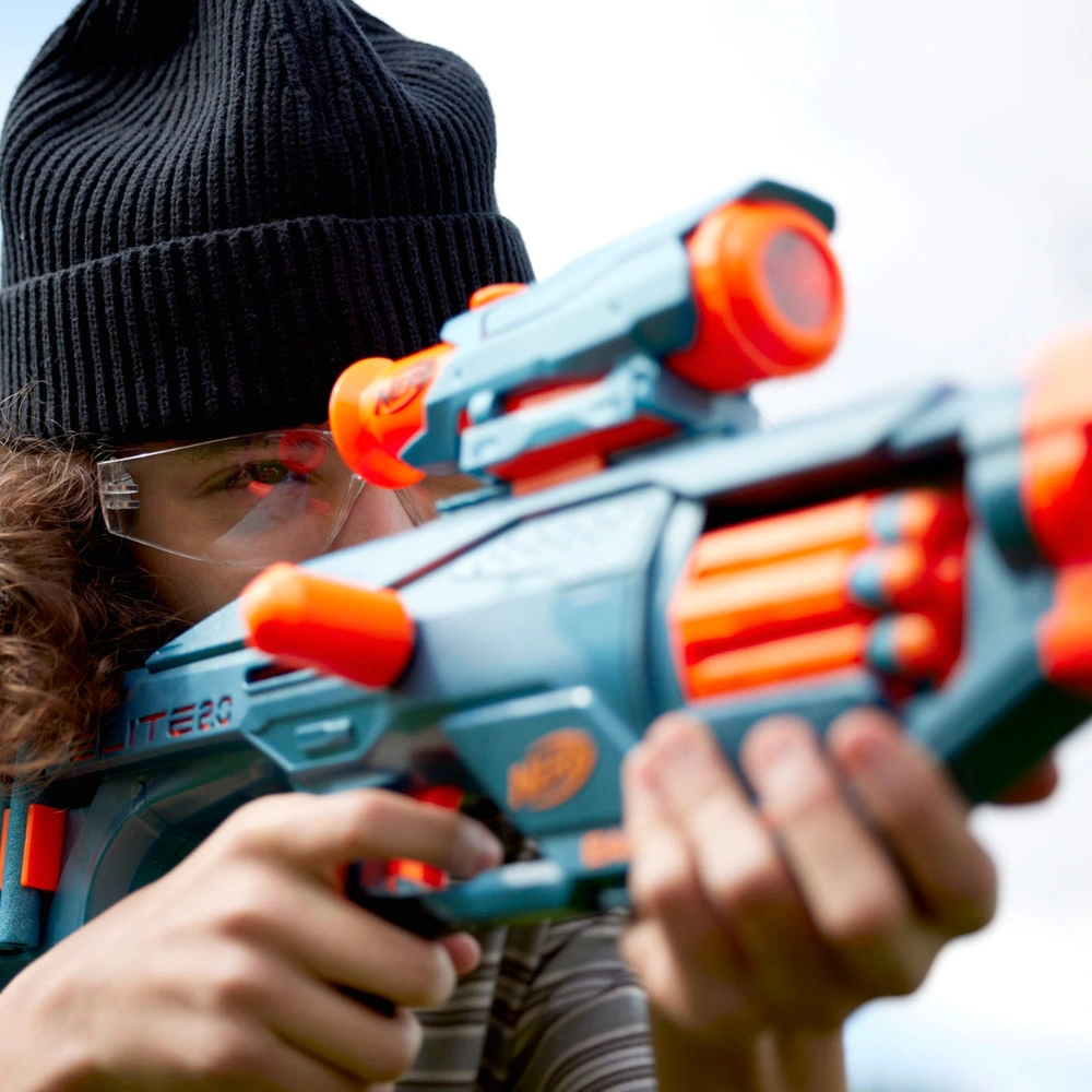 NERF Elite 2.0 Eaglepoint RD-8 Blaster - trommel met 8 darts, afneembare lunette en cilinder, 16 officiële Elite darts, boutactie NERF Elite 2.0 Eaglepoint RD-8 Blaster - trommel met 8 darts, afneembare lunette en cilinder, 16 officiële Elite darts, boutactie