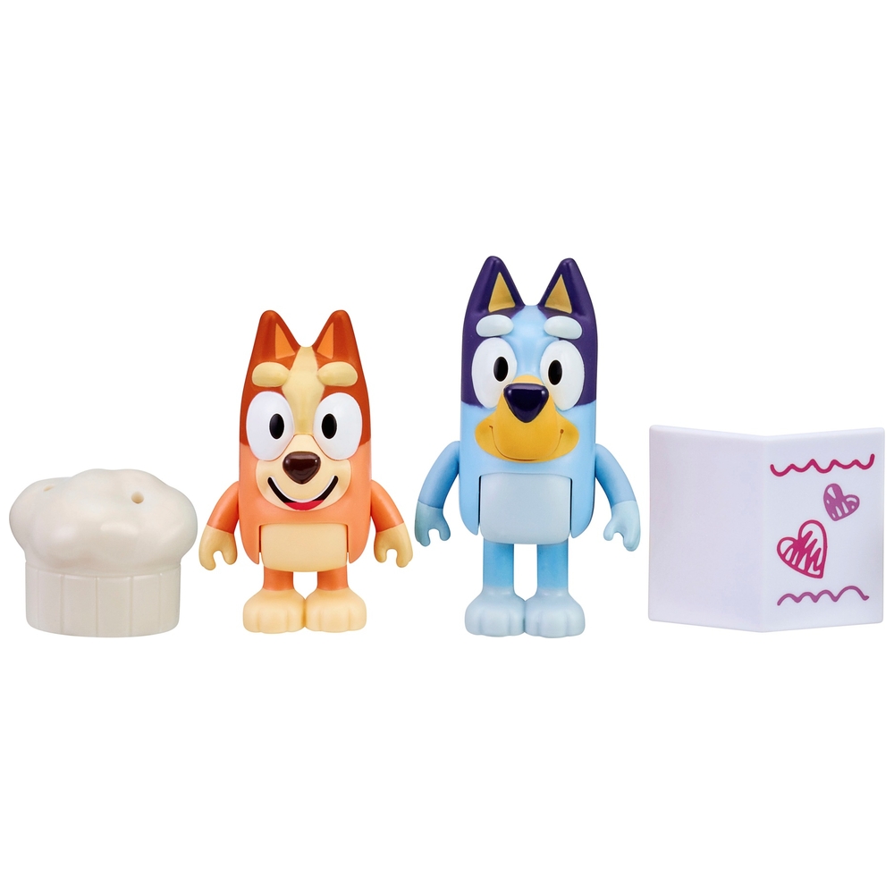 Bluey Figure 2-Pack Fancy Restaurant: Bluey & Bingo | Smyths Toys UK