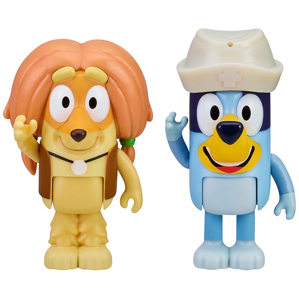 Bluey Figure 2-Pack Doctor: Bluey & Indy | Smyths Toys UK