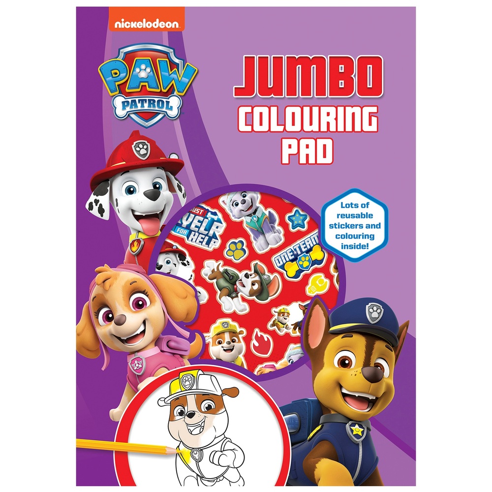 PAW Patrol Jumbo Colouring Pad | Smyths Toys UK