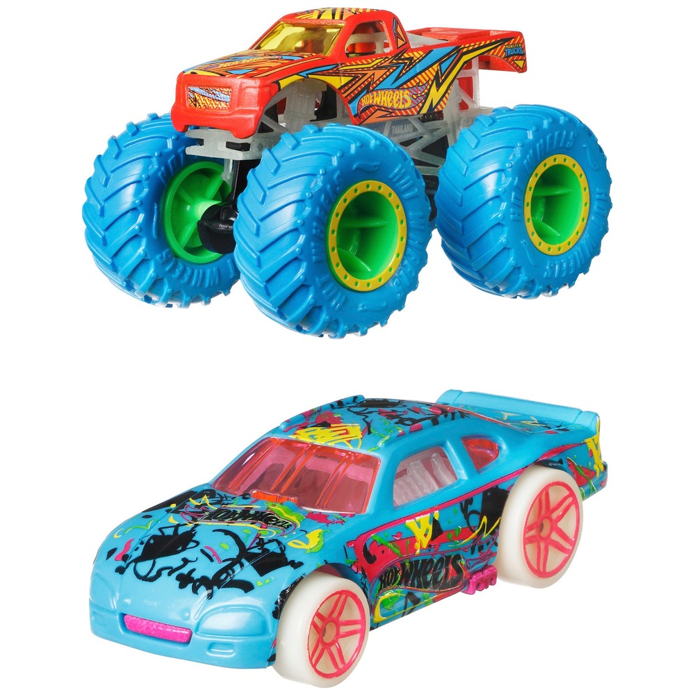 Hot Wheels - Monster Trucks - Coffret 10Véhicules Phosphorescents - Notre  exclusivité