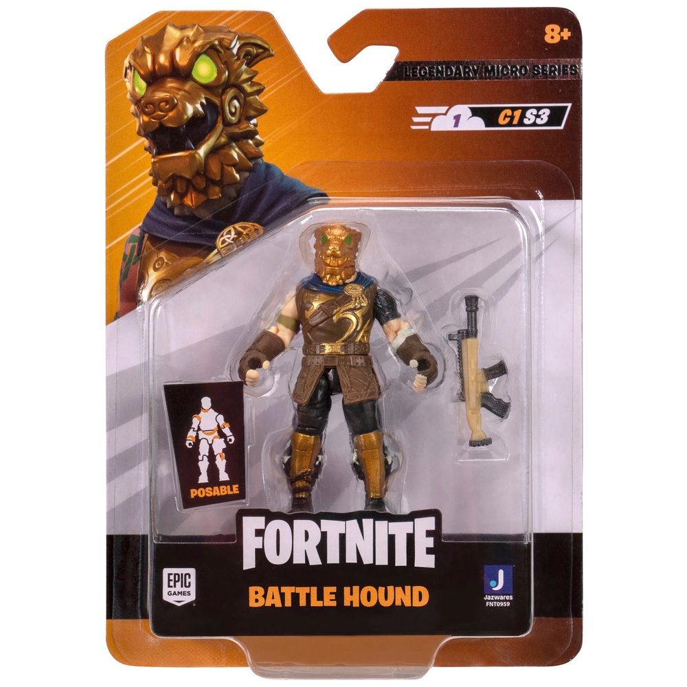Battlehound Mini Figure Battle Royale Legendary Gold Mask Epic Skins UK Seller 