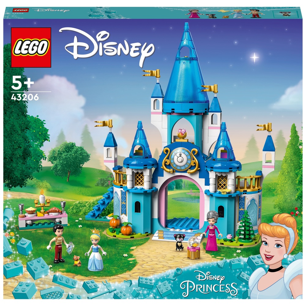 LEGO Disney 43206 Cinderella & Prince Charming's Castle Set | Smyths