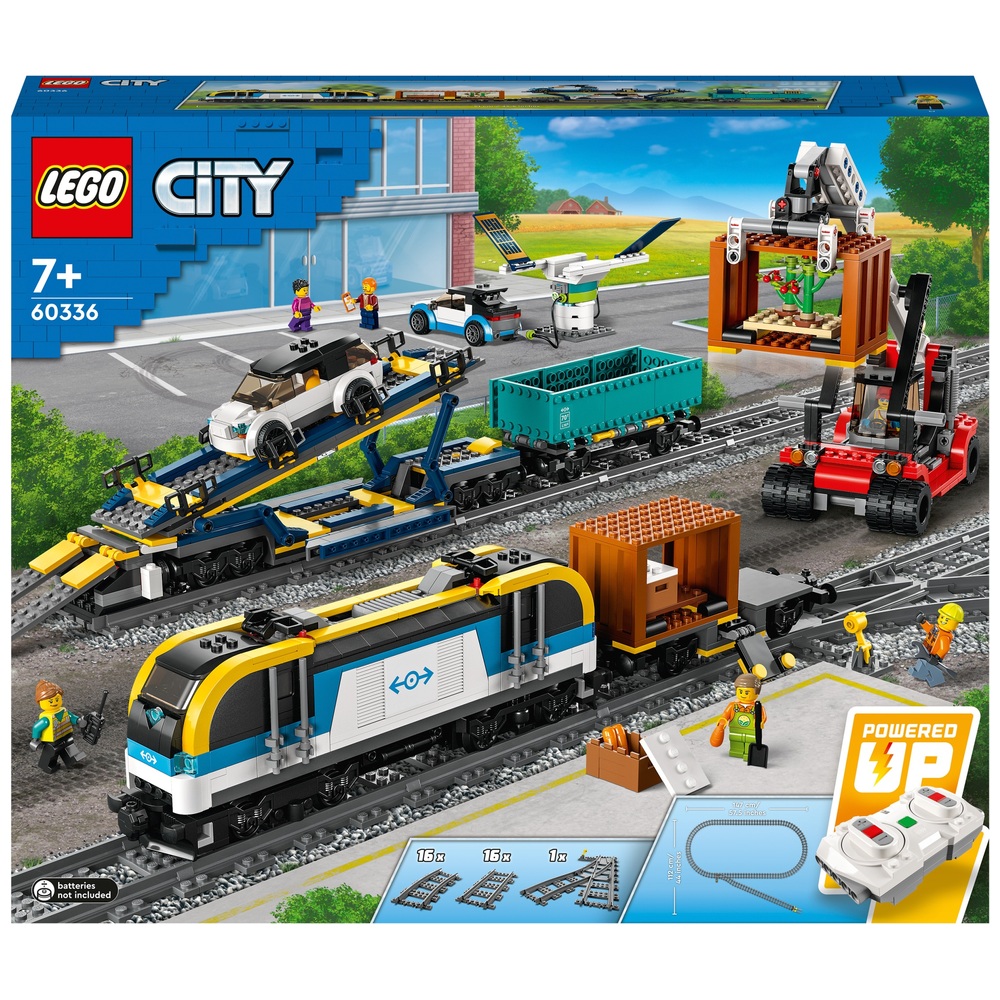 LEGO City 60336 Freight Train Toy Remote Sounds Set | Smyths Toys UK