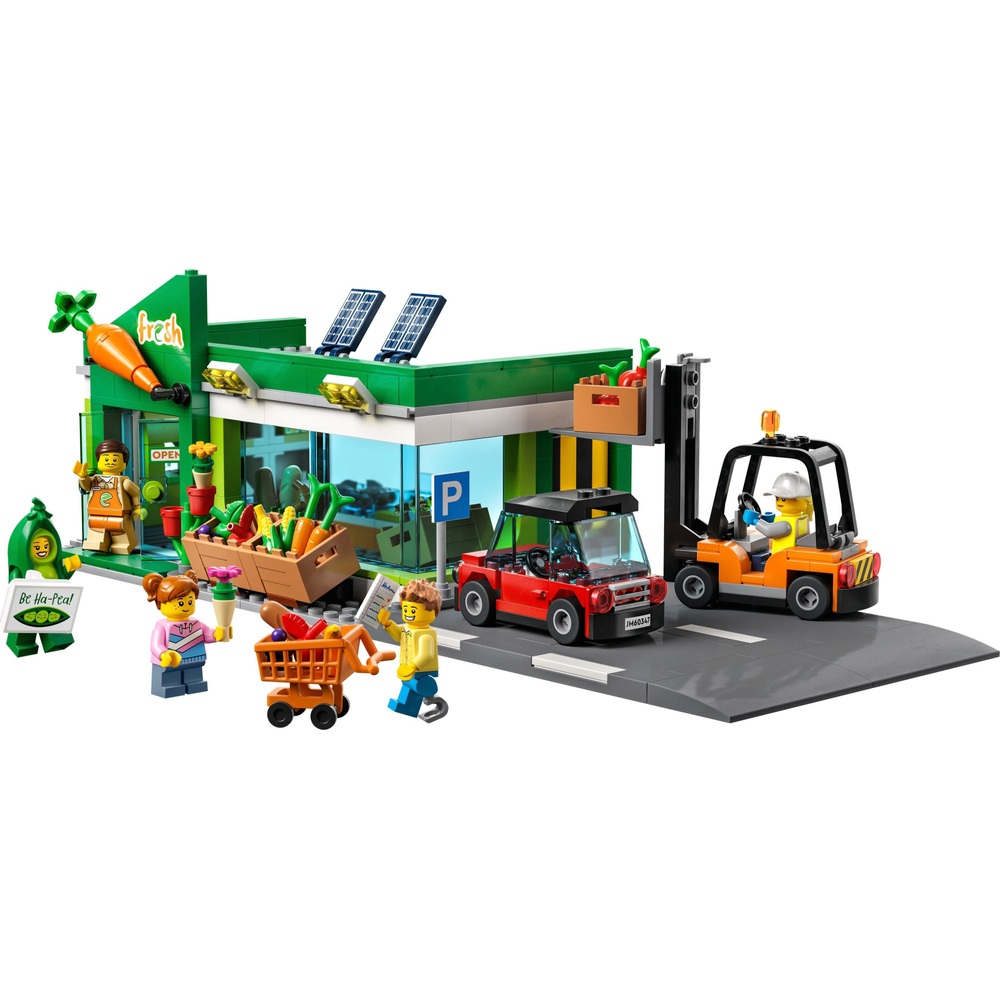 LEGO 60347 City Grocery Store Set with Toy Car & Road Plate | Smyths ...