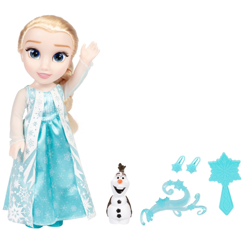 Disney La Reine des Neiges Jouets Elsa empilable Maison de poupée avec  petite poupée et 8 pièces, inspiré des films Disney La Reine des Neiges,  jouets
