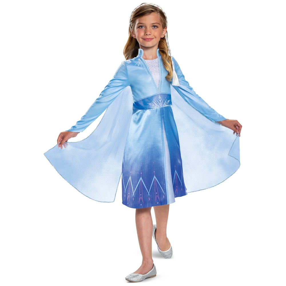 Robe Elsa Reine des Neiges avec traîne et accessoires - FINDPITAYA