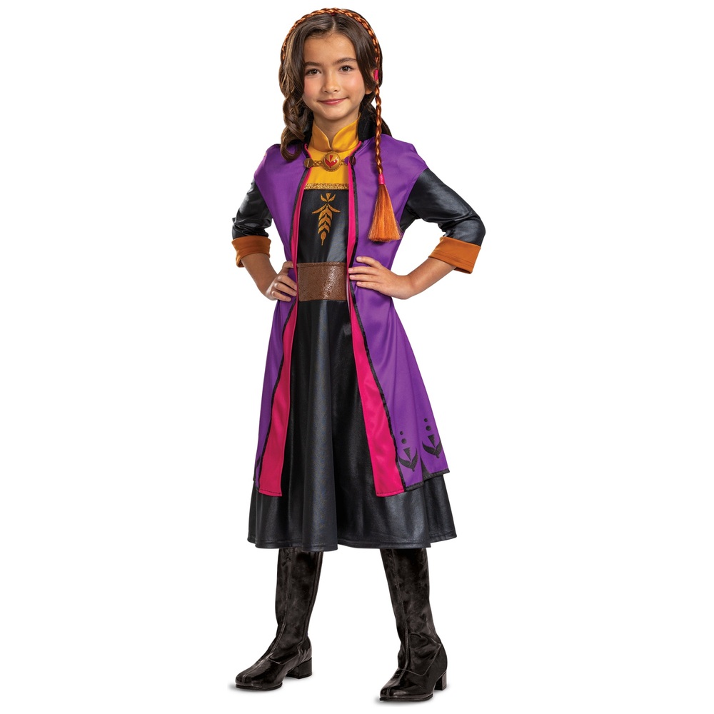 Costume Disney La Reine des neiges Anna, robe de reine d'Arendelle  violette, enfant et toute petite, choix de tailles