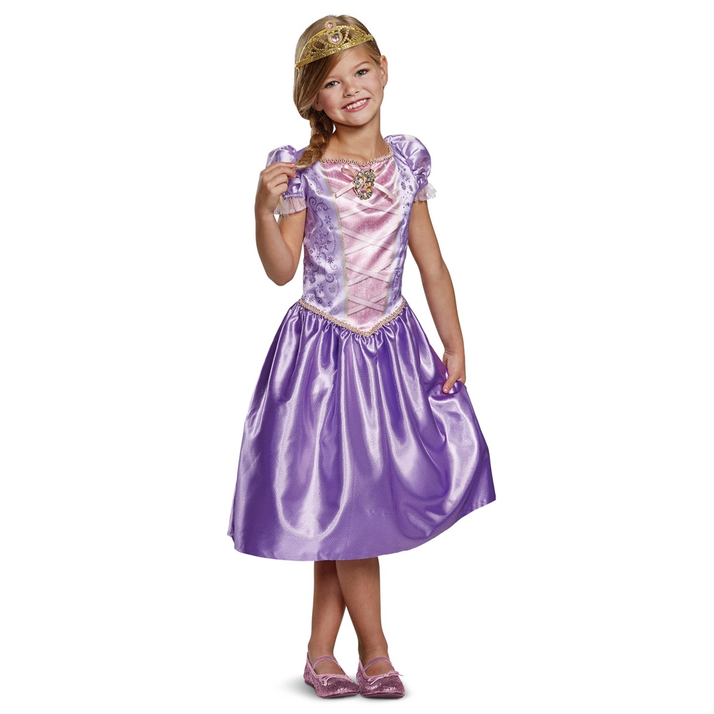 Disney Princess Rapunzel Box Set Costume with Dress & Tiara | Smyths ...