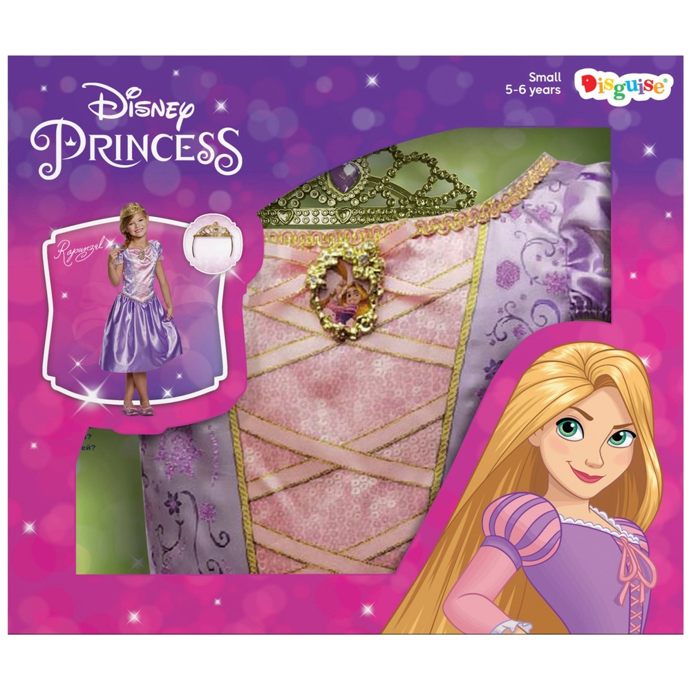 Disney Princesses - Déguisement Raiponce Robe et Tiare Taille 5/6