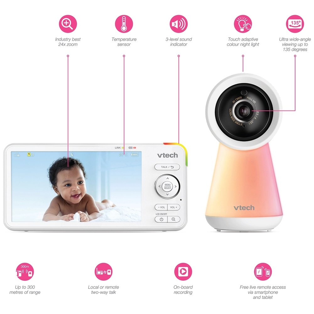 Vtech Rm5764hd Myvtech Baby 1080p VTech RM5764HD Smart Wi-Fi Video