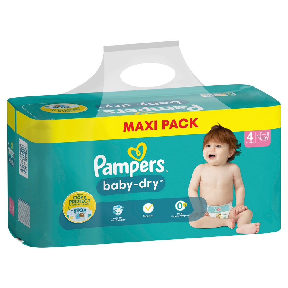 verteren verkouden worden speling Pampers Baby Dry Windeln Gr. 4 (9-14 kg) Maxi Pack 106 Stück | Smyths Toys  Deutschland