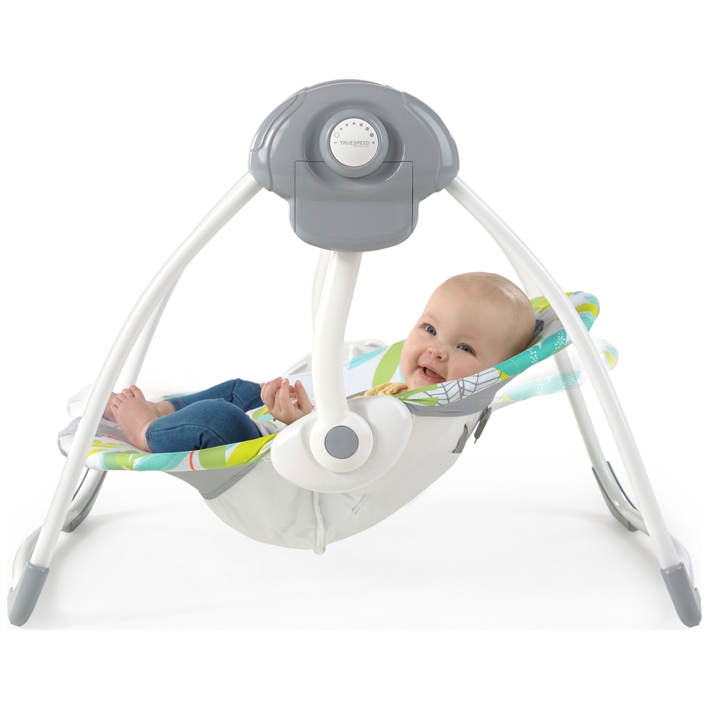 Bright Starts Rainforest Vibes Portable Compact Swing | Smyths Toys UK