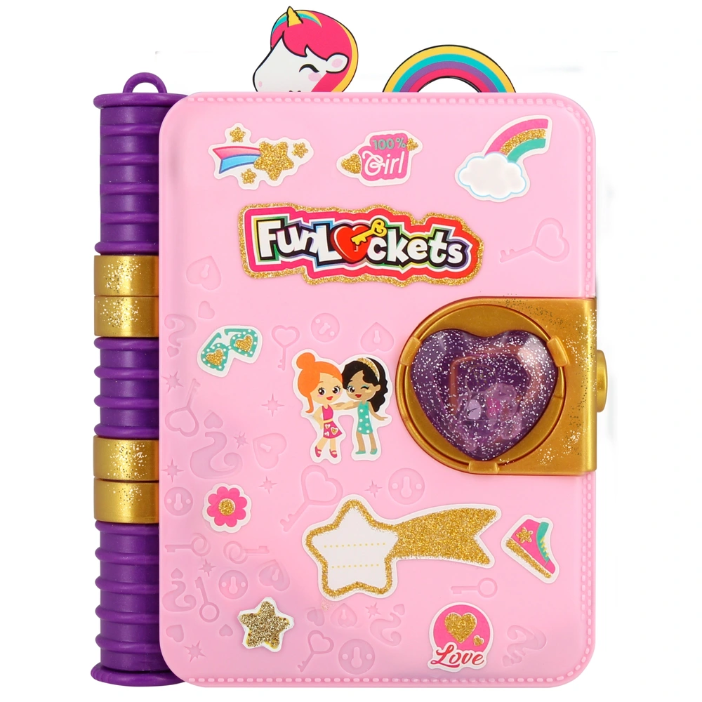 FunLockets Secret Journal Set Pink Glitter Smyths Toys Ireland