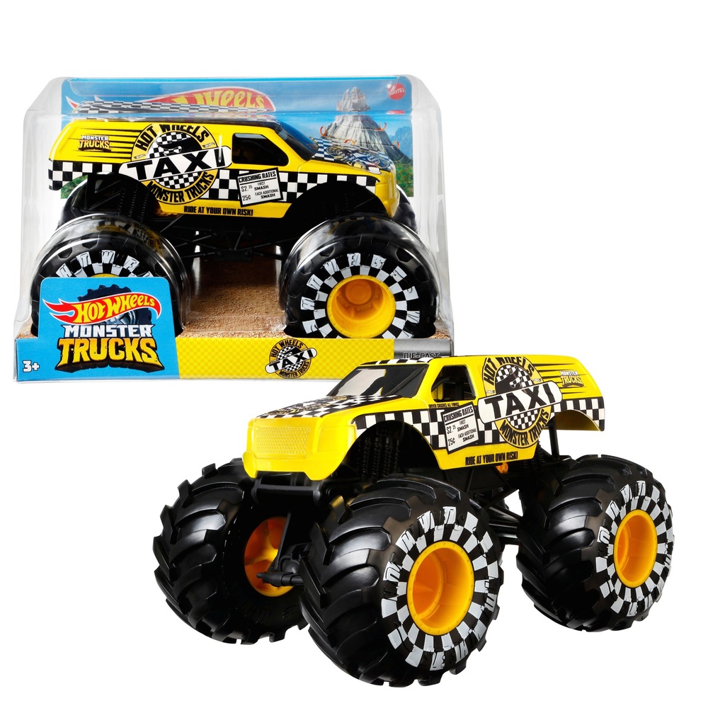 Hot Wheels Monster Trucks 1:24 Scale - Taxi Die-Cast Toy Vehicle ...