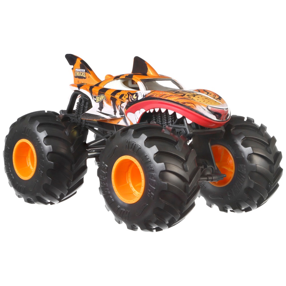 Hot Wheels Monster Trucks 1:24 Oversized Tiger Shark Vehicle | Smyths ...