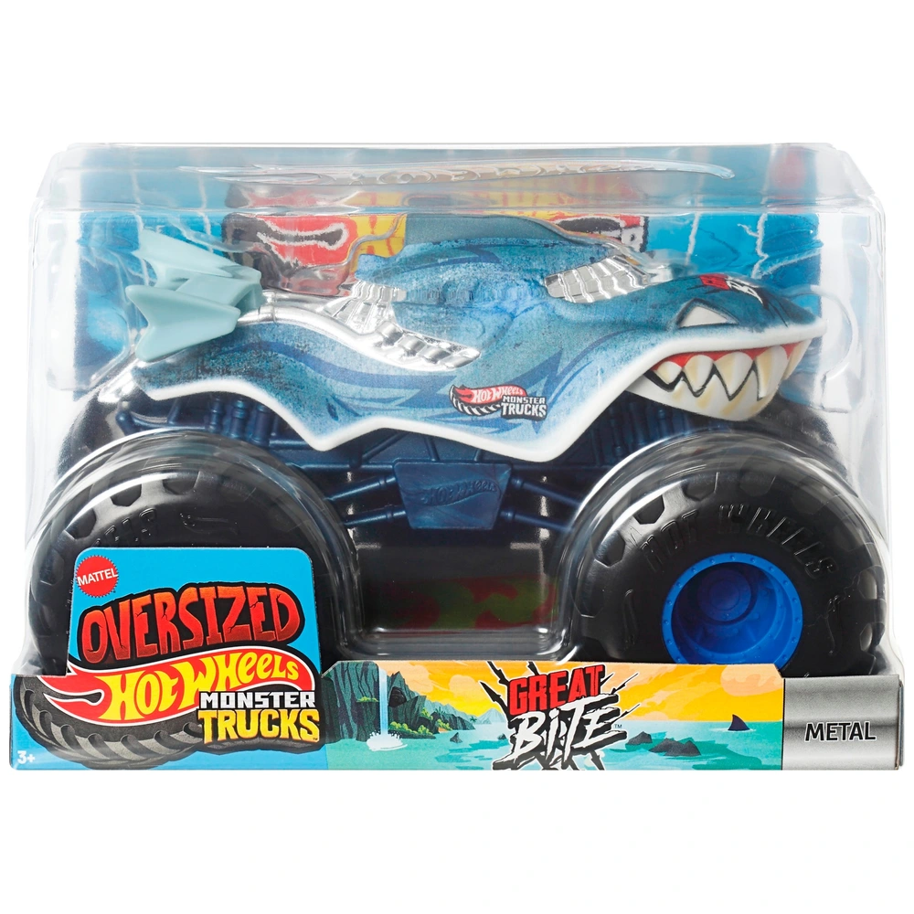 Hot Wheels Monster Trucks Oversized 1:24 Great Bite Die-Cast Car