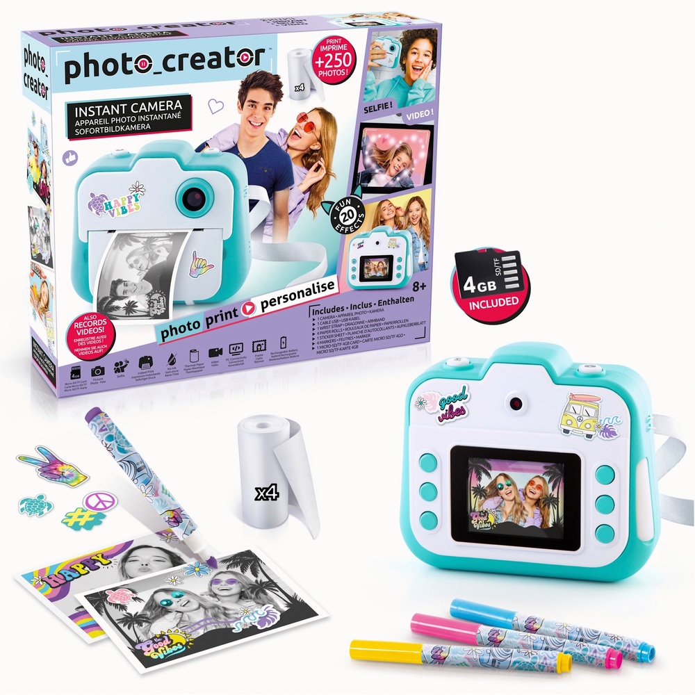 Photo Creator Instant Camera with 4GB SD Card