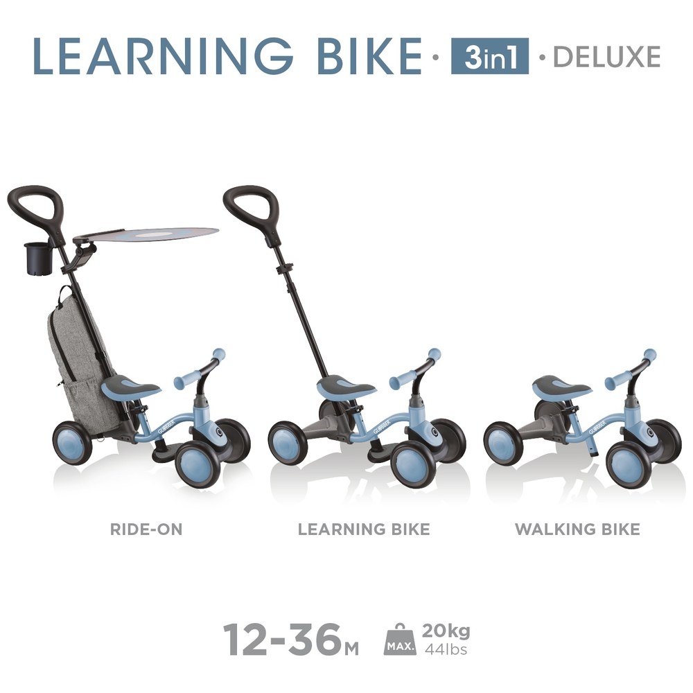 Globber Learning Bike 3in1 Deluxe blau Smyths Toys Deutschland Globber Learning Bike 3in1 Deluxe blau Smyths Toys Deutschland