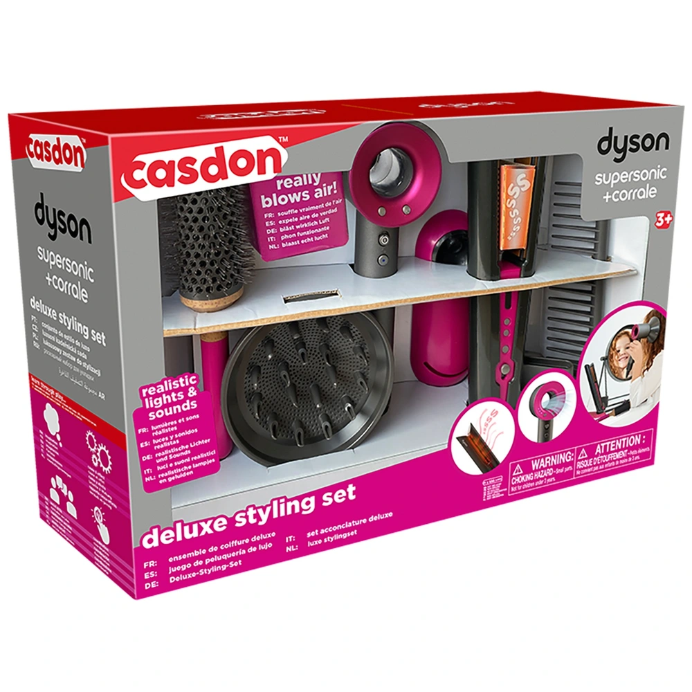 deAO 37PCS Styliste Coiffeur Salon De Rôle Ensemble De Jeu De Rôle avec Sèche-Cheveux, Tondeuse À Cheveux Électrique et Rasoirs et Accessoires De Coiffage