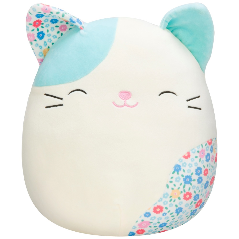 Squishmallows Kuscheltier Katze mit Blumenmuster Plüschfigur 30 cm