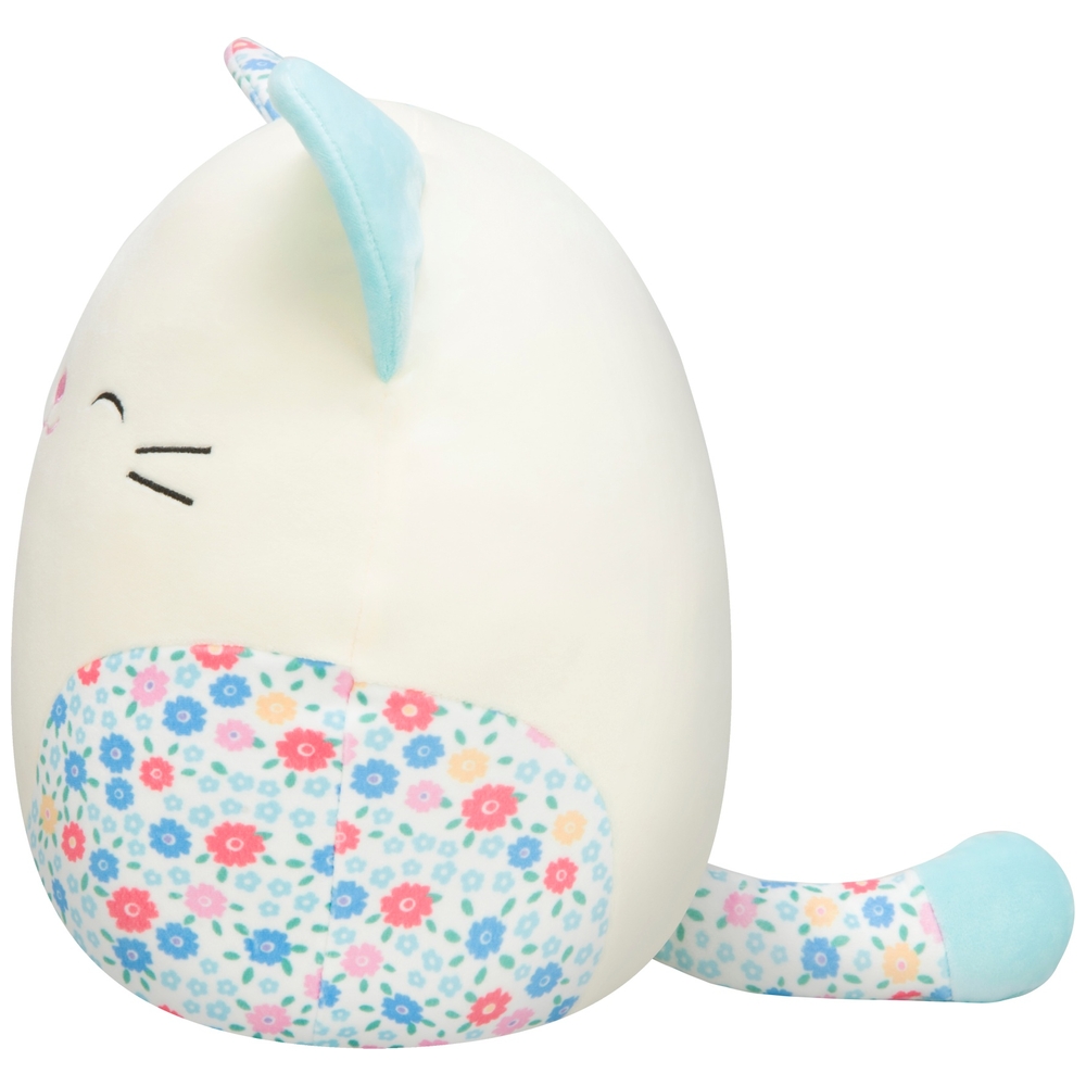 Squishmallows Kuscheltier Katze mit Blumenmuster Plüschfigur 30 cm