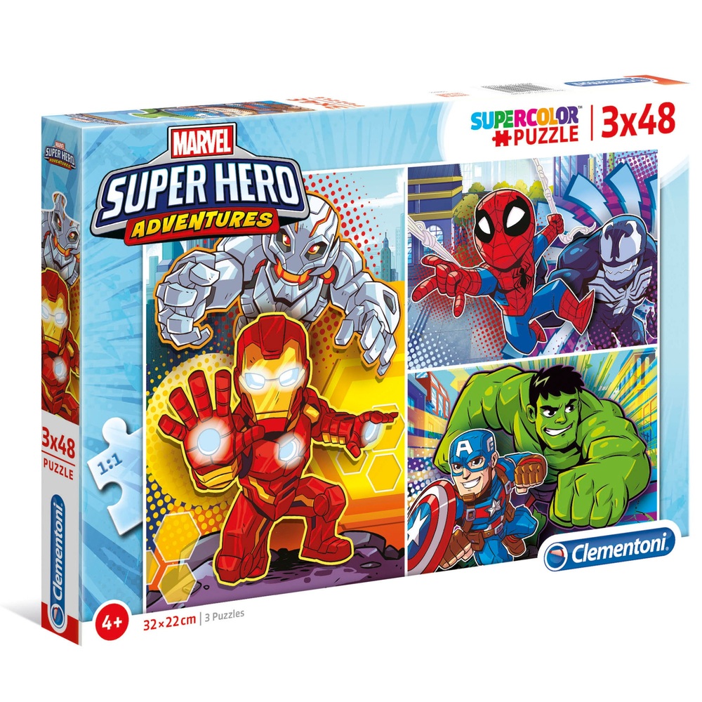 Clementoni Marvel Superhero Adventures 3 x piece Puzzle | Toys UK