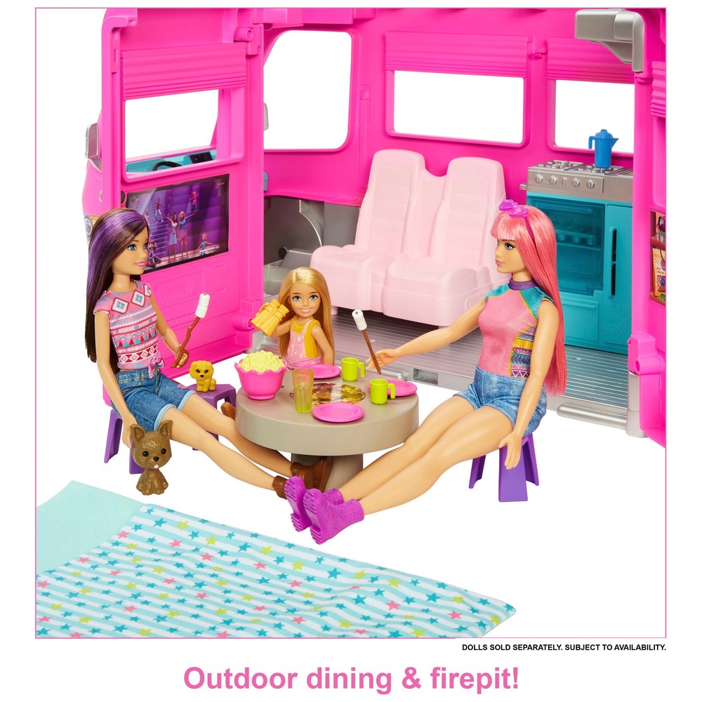 Barbie Wohnmobil Super Abenteuer-Camper mit Zubehör und